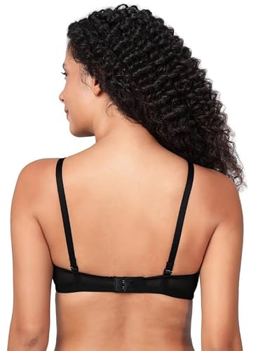 Clovia Women’s Black Lace Multiway Bra – Padded, Non-Wired, Full-Coverage Elegance (BR2332C13_34D)